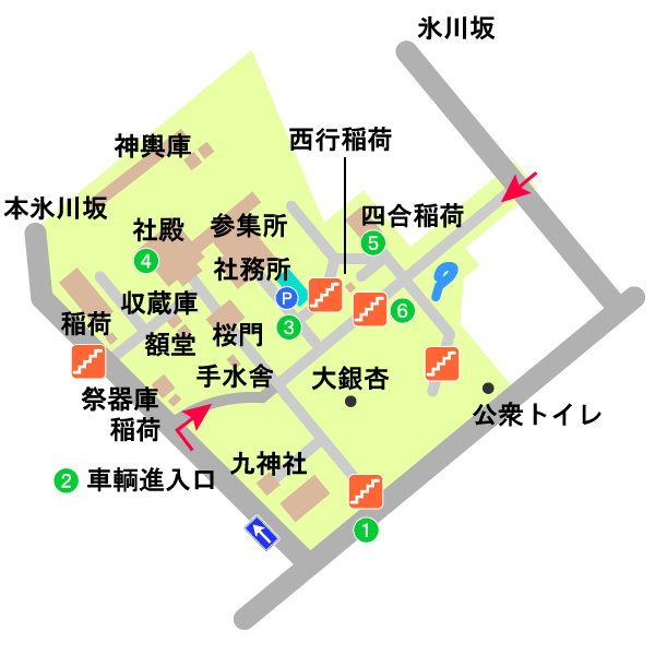 赤坂氷川神社境内図