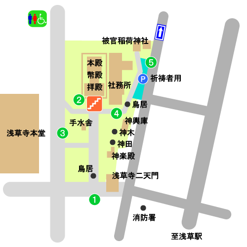 浅草神社（三社様）境内図