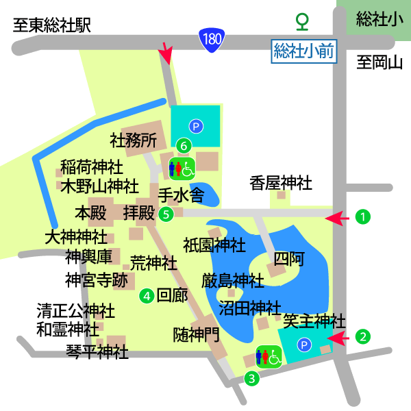 備中国総社宮境内図