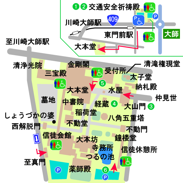 川崎大師平間寺境内図