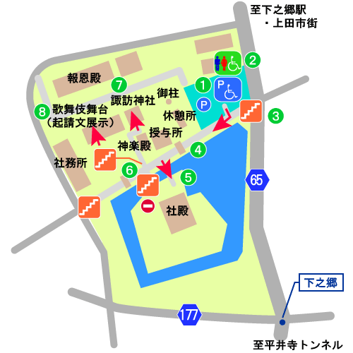 生島足島神社境内図