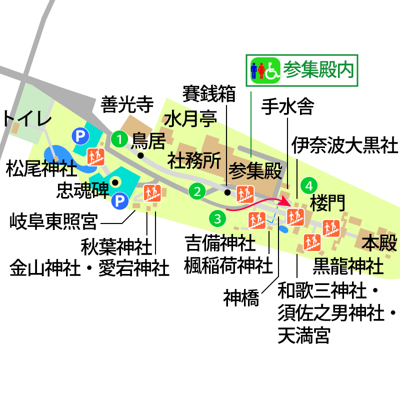 伊奈波神社境内図