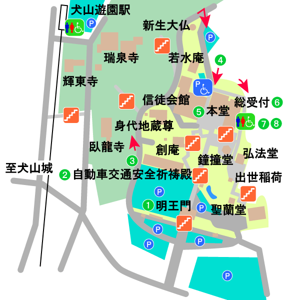 犬山成田山境内図