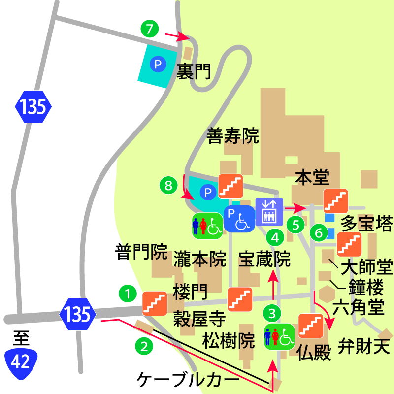 紀三井寺境内図