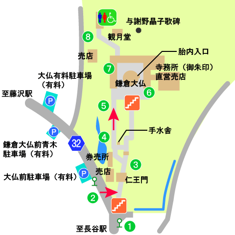 鎌倉大仏高徳院境内図