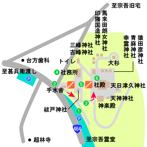 麻賀多神社境内図