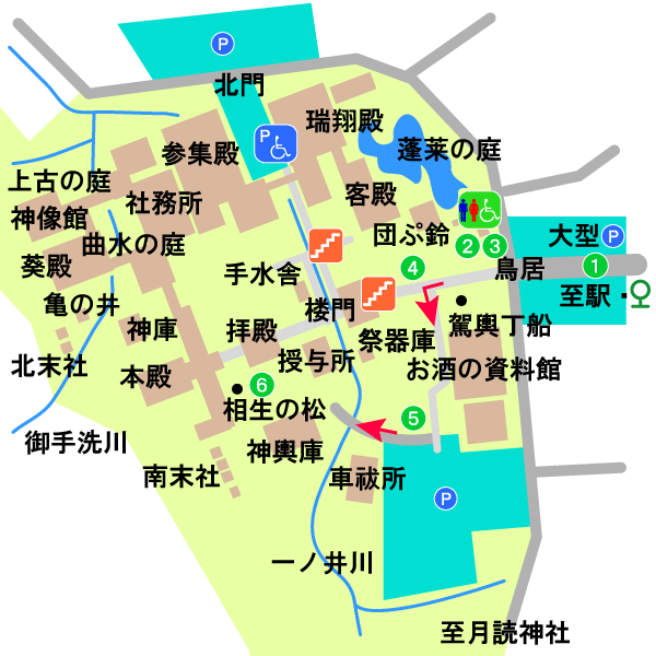 松尾大社境内図