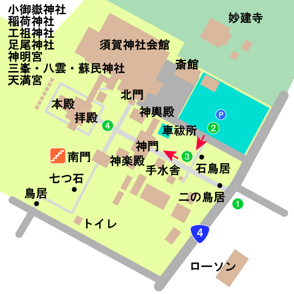 小山須賀神社境内図