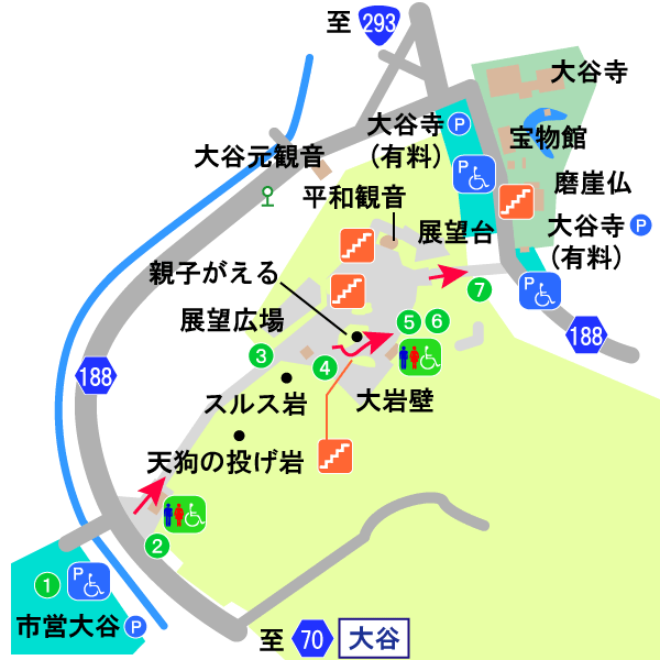 大谷平和観音・大谷寺境内図
