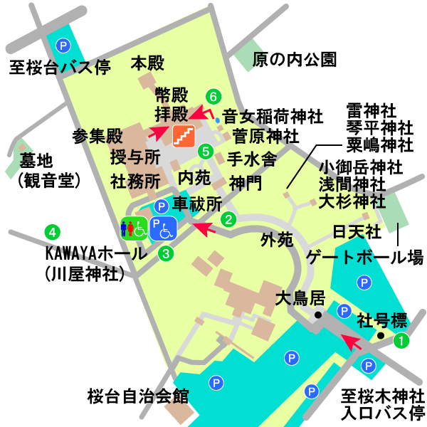 櫻木神社境内図