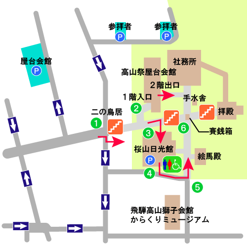 櫻山八幡宮境内図