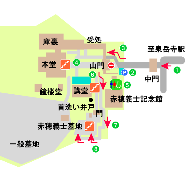 泉岳寺境内図