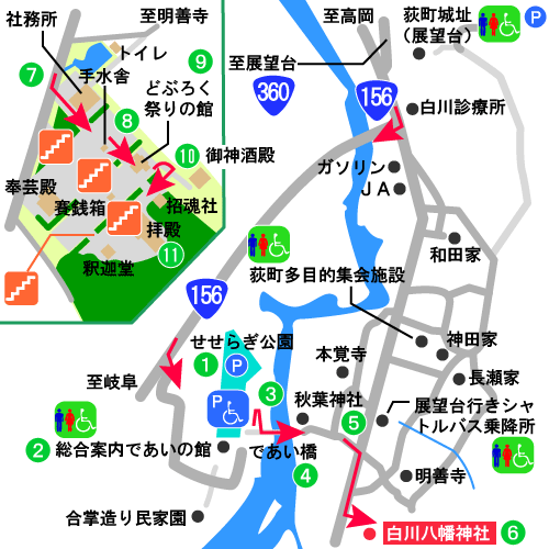 白川八幡神社境内図