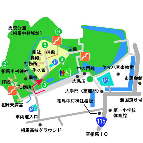 相馬神社境内図