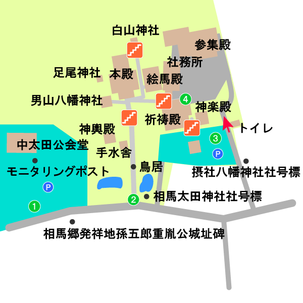 相馬太田神社境内図