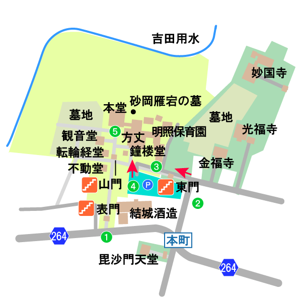 結城弘経寺境内図